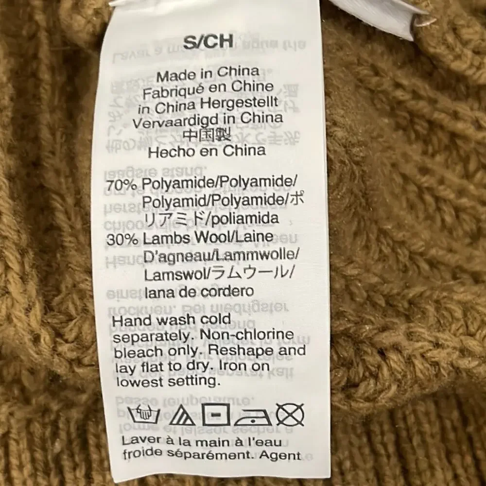 J. Crew Wool Blend Azra Cable Knit Pullover Sweater Size Small